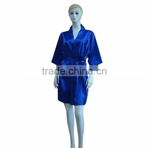 Fashion Women's Short Kimono Satin Silk Bridesmaid Robe thumbnail-3