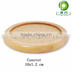 Clear Round Glass Coasters Crystal Coaster Set Bamboo Coaster thumbnail-1
