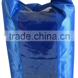 Cheap Lightweight Waterproof Nylon Ripstop Dry Bag 3 Roll Top Closure System Ocean Pack With Transparent Pvc Window thumbnail-1