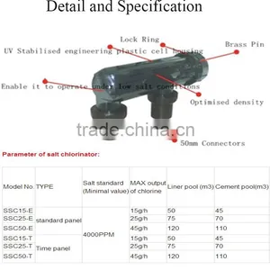Emaux Salt Water 25g/h Chlorination System / Swimming Pool Salt Chlorinator Quality Choice thumbnail-3
