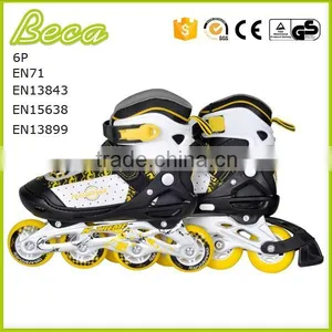 Wholesale Chrome Bearing Yellow Kids Roller Skate Shoes thumbnail-3