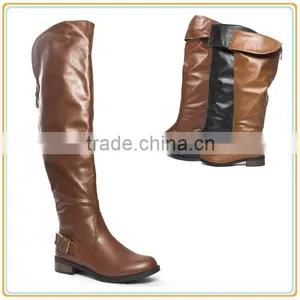 Sexy Ladies Round Toe Boots Women Over the Knee Riding Flat Boots thumbnail-3