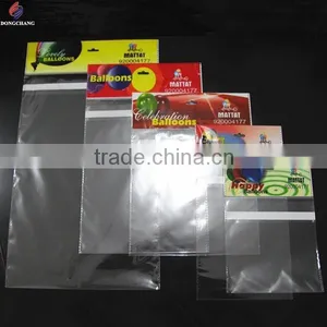 Custom Plastic Opp Bag With Printed Header and Permanent Tape for Balloon Packaging thumbnail-1