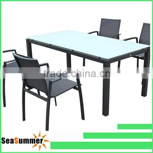 Outdoor Garden Aluminum Furniture Table and Chair Dining Set thumbnail-1