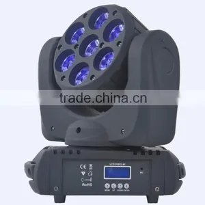 LED Beam Light 7pcs x 12w Quad 4in1 RGBW LED Stage Moving Head Lamp 13CH DMX512 thumbnail-6