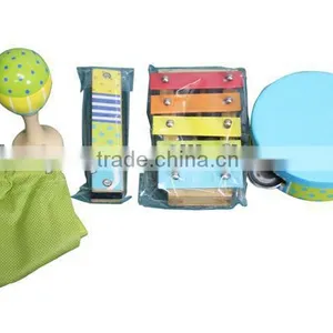 Preschool Educational Kids Wooden Toy Musical Instruments Drum Sets thumbnail-1