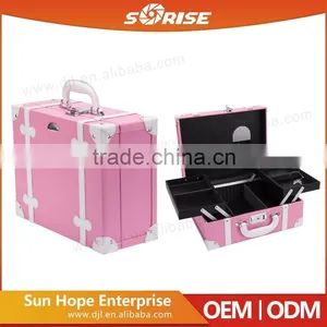 Top Quality Beauty Pink Vanity Clear Box Cosmetic Cases thumbnail-3