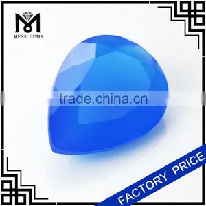 Jewelry Blue Agate Gem Stone Pear Cut Machine Agate Stone thumbnail-3