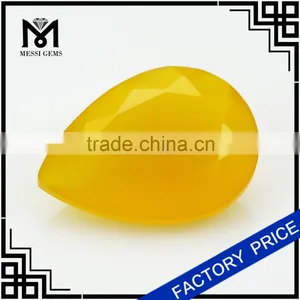 Yellow Agate Gem Stone 10x14MM Pear Machine Cut Agate Stone thumbnail-1