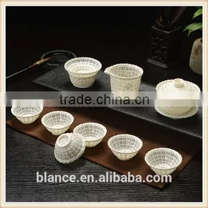 Porcelain Ceramic Type Tea Set in Gaiwan Design for Cups With Sauser thumbnail-2