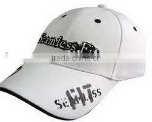 White Cotton Embroidered Sandwich Golf Cap thumbnail-1
