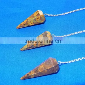 Picasso Jasper Facetted Pendulum For Sale thumbnail-2