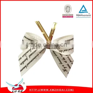 New Design Gift Packing Use Printed Satin Bows thumbnail-2