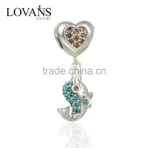 Fashionable Lovely Dolphin Design S925 Jewelry Bracelet Charms thumbnail-1