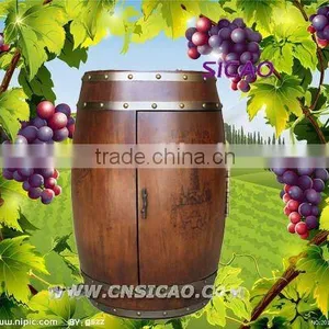 48L Classic Electrical Original Oak Wooden Barrel Wine Regrigerator for 18 Bottle, Decorative Wood Barrel Alcohol Fridge Cooler thumbnail-1