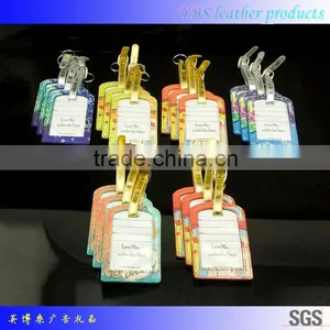 SEDEX and D-isney Audited Factory Full Color Printing PU Luggage Tag thumbnail-1