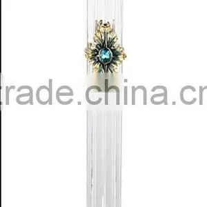 Pewter Design Crystal Candlestick Holder Candle Stand Craft and Gift Home Decoration Romantic Design thumbnail-1