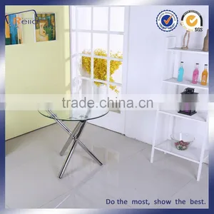 Tempered Glass Dining Table With Two PU Chairs/Glass Table thumbnail-3