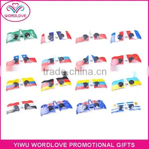 Worldwide Country Flags Color Plastic Crazy Cheering Sunglasses For Soccer Fans thumbnail-2