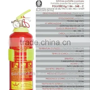 SMALL FIRE EXTINGUISHER WITH EN3 ESTINTORE 1KG&2KG thumbnail-1