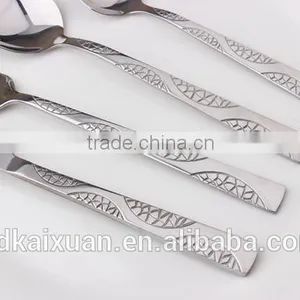 Fashional Design Stamped Pattern Stainless Steel Cutlery Set KX-S146 thumbnail-4