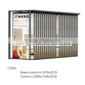 Incline Type Ceramic Tiles Showroom Display/metal Exhibition Display Racks Stands for Tiles in Trade Show CT035 thumbnail-1