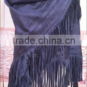 Fringed PU Leather Cardigan Jacket for Girls thumbnail-5