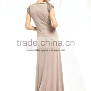 Spandex Cotton Anti-wrinkle High Collar Formal Dress Kaftans Evening Dress thumbnail-3