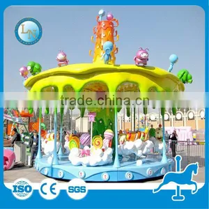 Fairground Rides Merry go Round Equipment Candy Carousel Horse Rides for Sale thumbnail-1