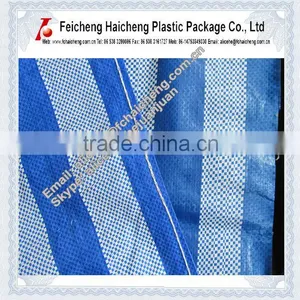 Strong, Durable and Economical Blue& White Stripes Pe/hdpe Tarps/ Tarpaulin Woven Fabric Sheet thumbnail-1