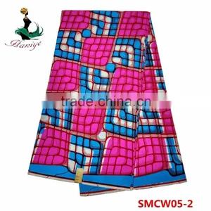 Newest Model Real Wax Fabric SMCW05 African Super Wax Print Fabric Wholesale thumbnail-1