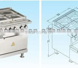 Marine Electric Cooking Range W/Oven (4 Round Hot Plates) thumbnail-1