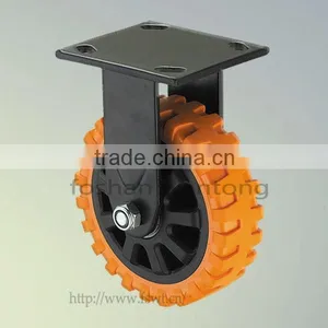 Heavy Duty Hardware 150mm Fixed Polyurethane Casters Wheel thumbnail-1