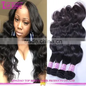 Natural Body Wave 100 Human Peruvian Virgin Hair Body Wave Remy Virgin Peruvian Hair thumbnail-1
