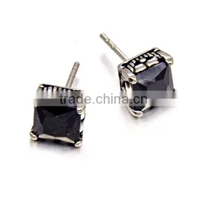 316 L Stainless Steel Punk Biker Jewelry Skull Earring thumbnail-5