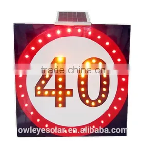 Solar Speed Limited Sign/solar Traffic Signal/led Outdoor Signal Light thumbnail-1