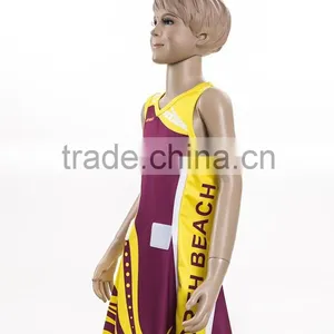 New Design Custom Make Netball Top Singlet Trainning Style for Women Girl thumbnail-2