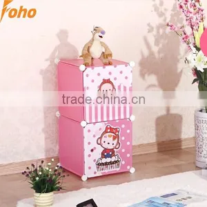Plastic Storage Cabinet Kids Bedroom Furniture, Kids Plastic Wardrobe Storage Cabinet thumbnail-6