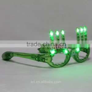 Nightclub Bar Carnival Halloween Christmas Party Supplies, Plastic Light Glasses LED Glasses 10 Lights Fire Shaped Glasses thumbnail-6