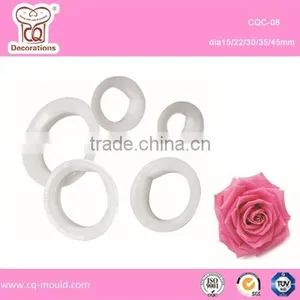 5PCS Rose Flower Fondant Sugar Plunger Cutter for Cake Decorating Fondant Tools thumbnail-1