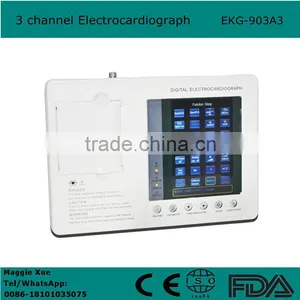 3 Channel 12 Lead Color Screen ECG EKG Machine Electrocardiograph by Wholesale Price thumbnail-1