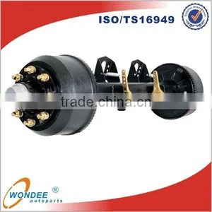 12 Ton Square Beam Trailer Auto Parts BPW Axle thumbnail-1