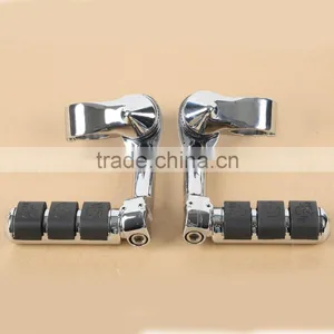 360 Degree Adjustable Highway Footpeg Footrests For Universal 32mm Chrome thumbnail-6