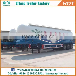 3 Axles V Shaped 60cbm Cement Silo Trailer Dry Powder Transport Bulk Tanker Trailers thumbnail-5