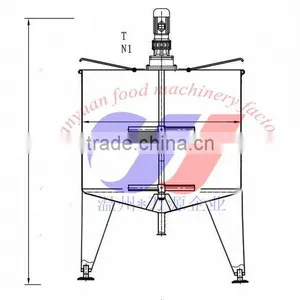 500L Single Layer Mixing Tank Stainless Steel Mixing Tank for Juice thumbnail-3