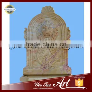 Hand Carved Marble Lion Head Wall Fountain thumbnail-2