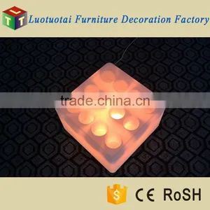 L43*W43*H26cm LED Bar Furniture Illuminated LED Wine Track/square Clear Plastic Tray/wine Glass Tray thumbnail-2