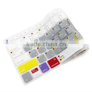 Silkscreen Printing Rubberized Silicone Keyboard Skin Case for HP, LENOVO, MacBook Laptops thumbnail-1