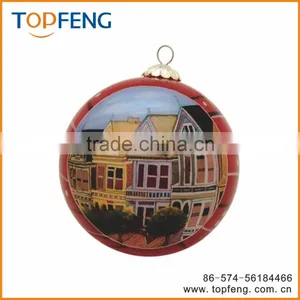 2016 Hot Design Glass Christmas Painting Ball/hanging Glass Ball/hanging Glass Ball thumbnail-1