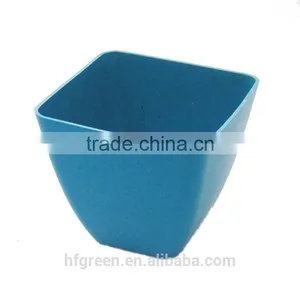 BAMBOO FIBER SQUARE GARDEN POT/COLORFUL SQUARE PLANT POT thumbnail-1